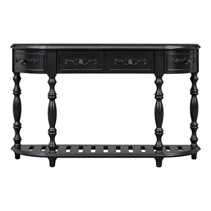 Livraison gratuite U_STYLE <span class=keywords><strong>Console</strong></span>/Sofa incurvée moderne contemporaine de 52 pouces pour entrée/couloir/salle de séjour avec 4 tiroirs et 1 étagère - Product Image 3