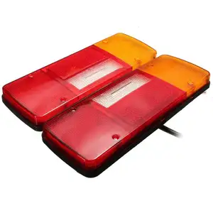 White+red+yellow 92 LED plastic ABS tail light stop Indicator lamp for truck chassis box Iveco ducato renault peugeot VW 12/24V