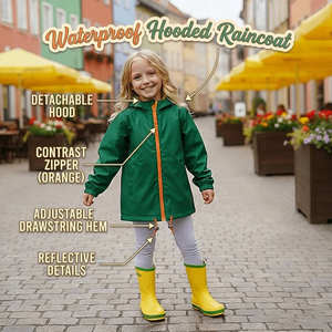 Chaqueta Impermeable para Niños, con Capucha, Cortavientos, <span class=keywords><strong>de</strong></span> Nailon, con Cierre, para Primavera, para Niñas, con Logotipo Personalizado, Colores en Contraste - Product Image 4