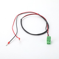 Kabel Harness Terminal Blok 2 Pin Hijau Custom, Kabel Merah Hitam dengan Terminal Ferrule Pin, Perakitan Kabel Listrik