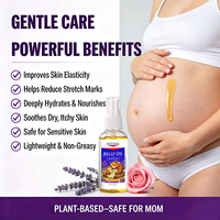 Huile de massage corporelle bio pour femmes enceintes, hydratante en profondeur, raffermissante, hypoallergénique, sans parabène, végane, pour le ventre de grossesse