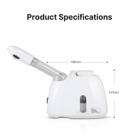 Vaporizador Facial Nano Spray, Humidificador Facial con Vapor Caliente, Calentamiento PI 360 °   Dispositivo de Hidratación Compacto y Giratorio para Spa en Casa