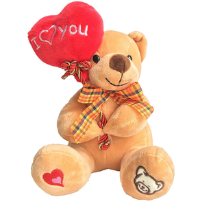 Orsacchiotto Personalizzato per San Valentino con Palloncino a <span class=keywords><strong>Cuore</strong></span> '<span class=keywords><strong>Ti</strong></span> <span class=keywords><strong>Amo</strong></span>', <span class=keywords><strong>Peluche</strong></span> Imbottito in Cotone PP - Product Image 3