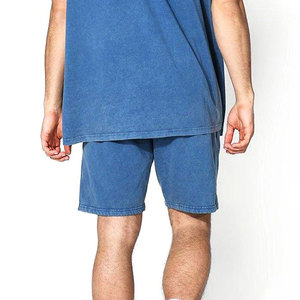 Shorts en coton 100% avec logo personnalisé, taille à cordon, décontractés pour l'été, effet délavé, streetwear, tissu en coton, coupe confortable - Product Image 2