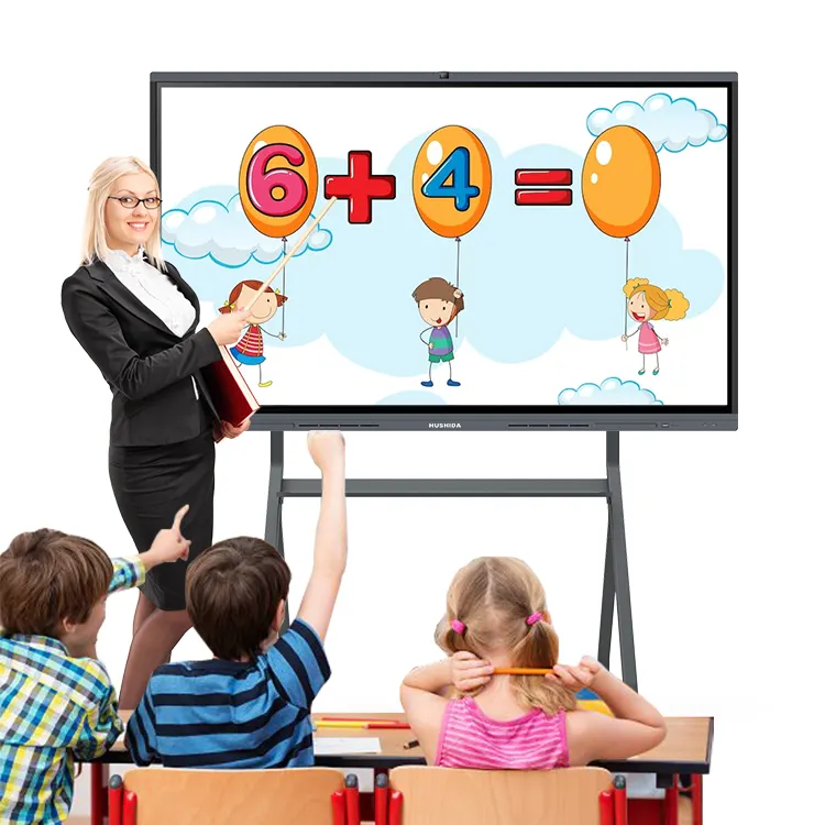 Painel interativo branco para escola, painel plano com tela de toque LCD de 98 polegadas, preço inteligente, quadro branco para escola