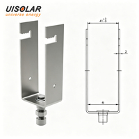 Support de fixation solaire en U en acier galvanisé à chaud pour systèmes photovoltaïques à tubes carrés, vente en gros d'usine UIsolar