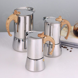 Cafetière Moka en acier inoxydable classique, nouvelle conception OEM, personnalisable, 2 à 6 tasses, économique, <span class=keywords><strong>pour</strong></span> usage domestique - Product Image 6