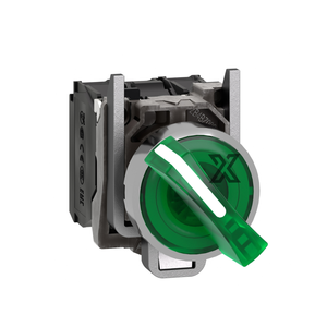 Interruptor selector iluminado XB4BK123B5, pulsadores metálicos e interruptores selector. - Product Image 1
