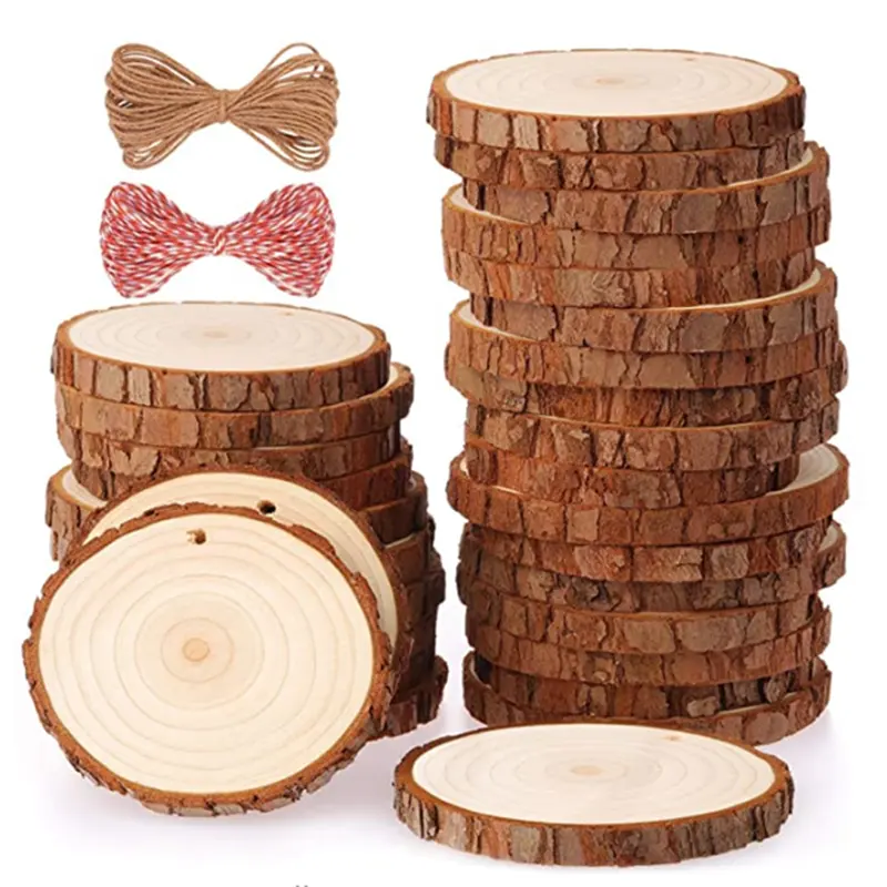 Holz kreise DIY Handwerk Malerei natürliche kleine Holz scheiben Log Holz scheiben