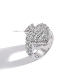 Zirconium Zircon Heart <b>Ring</b> Peach <b>Couple</b> <b>Ring</b> Popular Accessories - Product Image 4