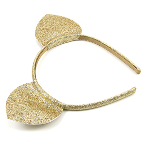 Personnalisé en plastique recouvert de tissu mignon coréen or chat <span class=keywords><strong>oreille</strong></span> bandeau enfants - Product Image 2