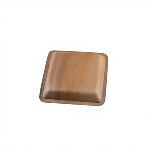 Assiettes carrées profondes jetables en bois écologiques et durables, support de gravure pour fêtes et événements extérieurs, 4 pouces, sans BPA, biodégradables, pour aliments - Product Image 3