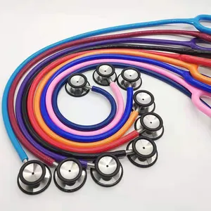 의료 다채로운 프리미엄 stetoscope 의사 간호사 학생 임상 사용 estetoscopio 스테인레스 스틸 듀얼 헤드 청진기