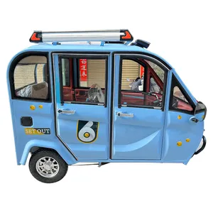 Mini bus touristique pousse-pousse automatique Tricycles électriques Com 3 Lugares