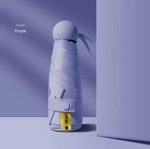 Parapluie manuel promotionnel portable de haute qualité, pliable en cinq sections, anti-UV, personnalisable avec logo, idéal pour les voyages et la vente en gros - Product Image 3