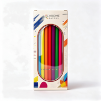 Boîte en carton personnalisée pour crayons de dessin animé pour enfants, emballage de crayons, boîte à fenêtre, vente en gros d'usine