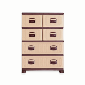Caja de Almacenamiento de Plástico Plegable y Apilable Multifuncional y Duradera con Diseño de Mimbre, Cajón y Colgador para Ropa, para el Hogar - Product Image 1