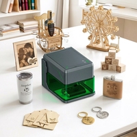 Máquina de Grabado Láser Totalmente Automática, Pequeña, para Bloques de Madera, Cuero, Cartón, Máquina de Corte DIY, Máquina de Marcado de Logotipos, 1 Año, 10W