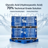 Acide Glycolique Liquide de Qualité Industrielle 70% Solution d'Acide Organique en Gros Certifiée ISO Marque MJ Prix en Gros 25kg/250kg