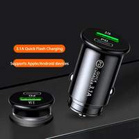 Chargeur de voiture mini USB Type-C PD à charge rapide avec boîte d'emballage pour téléphones mobiles
