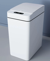 Poubelle intelligente à capteur sans contact pour agent d'approvisionnement, capacité 11L, alimentée par batterie, en plastique, pour usage domestique
