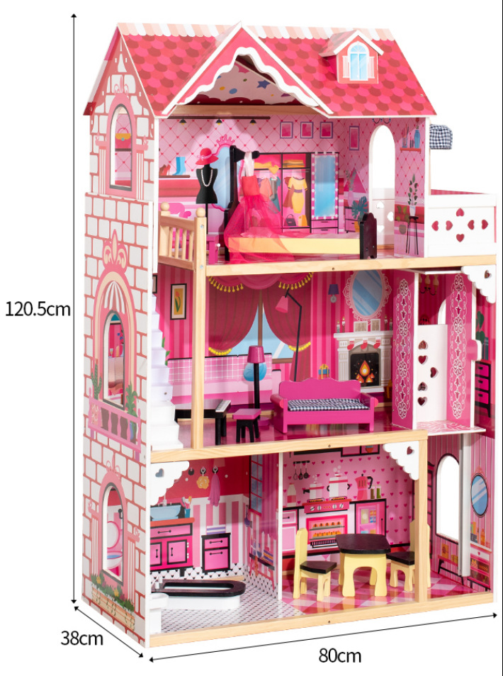 Cocina de villa vienesa rosa de gran tamaño Kbq