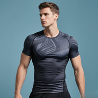 Offre Spéciale serré à manches courtes Protection solaire UV UPF 50 + BJJ Rashguard Mma vêtements de sport fabricants de vêtements Rash Guard hommes