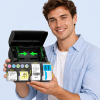 Impresora de Etiquetas Térmicas Inalámbrica Phomemo M221 de 80 mm, Portátil y Recargable, para Códigos de Barras, Etiquetas Adhesivas, Venta al por Menor, Envío y Mayorista