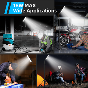 2500 נייד לומן הוביל אורות עבודה טלסקופיות לעמוד, חצובה 10000 mah מופעל פנסים מחנאות חוץ - Product Image 6