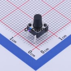 K2-6639DP-I3SW-04 Tactile Switch Through hole Component (THT)-4P,6x6mm Switch 1.8N Through Hole 6mm 6mm - Product Image 1