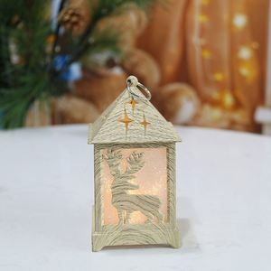 Hot Sales Battery Powered Eco-friendly Christmas Decorations Santa Wooden Color LED <b>Lantern</b> Light Party Table Decor Kid Gifts - Product Image 4