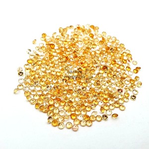 Piedras preciosas facetadas de corte redondo de citrino de 1,75mm, piedra redonda de citrino Natural para fabricación de joyas calibradas del fabricante indio - Product Image 4