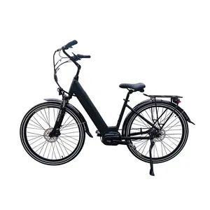Sepeda Listrik, 700C Ban Pertengahan Drive Bafang Motor Sensor Torsi Sepeda Listrik dengan Transmisi Sabuk Gerbang Sepeda Kota