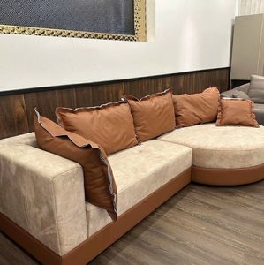 Juego de Sofás Modulares de Lujo Moderno para Sala de Estar con Tela Elegante y Asientos de Primera Calidad - Product Image 1