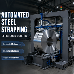 Máquina Automatizada para Flejado Vertical de Bobinas de Acero con Control Neumático Integrado y Estructura Estable para Flejado de Bobinas de Acero - Product Image 2