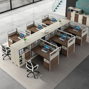 Modular tủ văn phòng hiện đại phân vùng bàn thiết kế <span class=keywords><strong>1</strong></span> 2 <span class=keywords><strong>3</strong></span> 4 6 người Máy Trạm không gian mở bàn làm việc bàn làm việc - Product Image 5