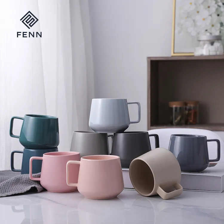 Chất Lượng Cao Khuyến Mãi Stylish Matte Glossy Multi-Màu Cà Phê Tùy Chỉnh Mug Gốm Cho Quà Tặng