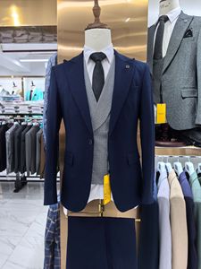 Completo Uomo di Lusso 2024, Alta Qualità, 3 Pezzi: Giacca, Pantaloni e Gilet, Abbigliamento <span class=keywords><strong>Maschile</strong></span> con Risvolto e Bottone Singolo, Costume Homme <span class=keywords><strong>Blazer</strong></span> - Product Image 6