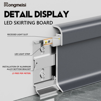 Plinthe LED en aluminium avec éclairage intégré