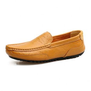 Cheap Brand Flat Man Shoes Fashion Leather Loafer Men's Shoe Slip-on Moccasins Men Loafers - Product Image 3