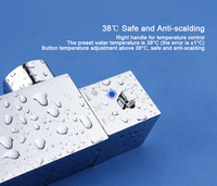 Mitigeur de douche thermostatique mural pour salle de bain, robinet de douche eau chaude et froide avec régulation de température