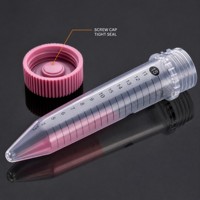 Tube à centrifuger stérile jetable en plastique de 15 ml, série Rose, pour laboratoire, emballé sous sachet scellé, vente en gros