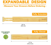 Diviseurs de tiroirs en bambou écologiques en gros pour cuisine et salle de bain - Design moderne extensible et réglable pour gagner de la place