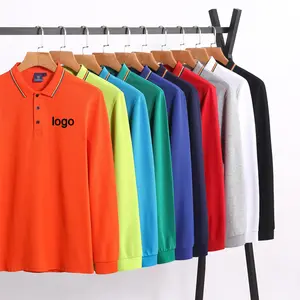 Long Sleeves Casual Fashion Jersey Golf Cotton Fabric Collar Color Combination Men Shirt Design Men Custom Polo T Shirts