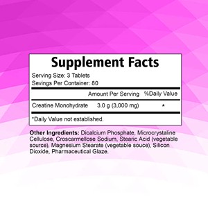 Factory Wholesales <b>Creatine</b> Monohydrate <b>Tablets</b> Contain 3g <b>Creatine</b> Monohydrate Increase Strength <b>Creatine</b> Monohydrate Pills - Product Image 2