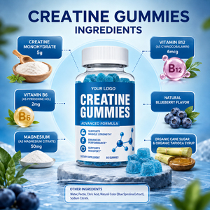 Bonbons à la créatine monohydrate - Complément sportif pour adultes pour l'endurance, la force et la croissance musculaire - 60 bonbons - Product Image 3