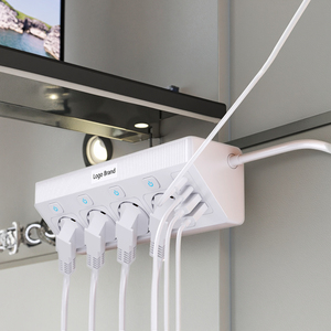 Hot Selling Desktop Power Socket <b>Extension</b> Strip 4 Outlets With 2 <b>USB</b> 2 C 16A Electrical Plug EU Standards 4 Switches E42 <b>Usb</b> Po - Product Image 6