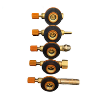 2 buah 1 Lb adaptor tabung kecil propana Input EN417 Lindal katup Kemah adaptor kompor Output silinder LPG luar ruangan