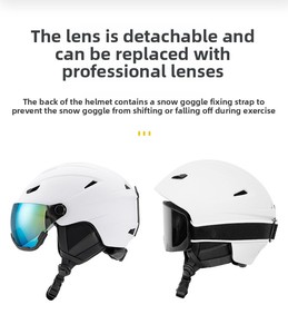 Casque de ski unisexe de haute qualité NJ pour adultes, taille réglable, ventilation, casque de ski sportif avec visière - Product Image 5