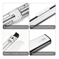 Sistem Gantry 3 Axis Pinsi XYZ dengan Presisi ±0.01mm, Modul Aktuator Sekrup Bola Linear, Meja Linear, Robot Kartesius